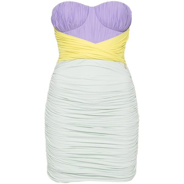 draped jersey mini dress