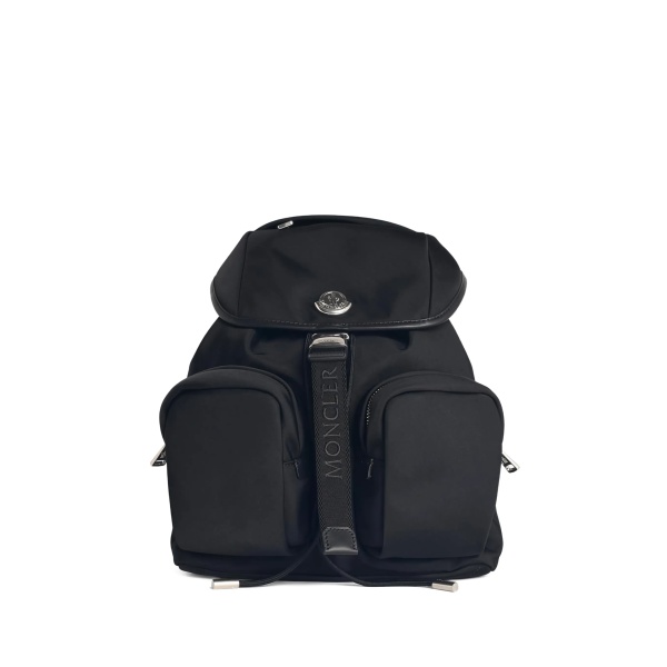 drawstring leather-trim backpack