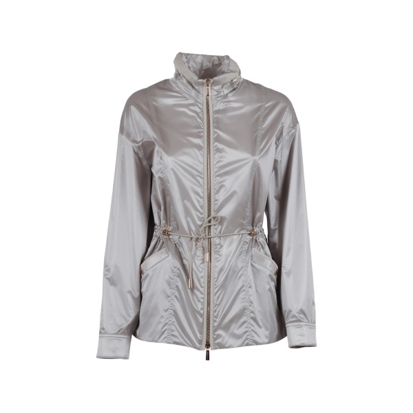 drawstring zipped jacket