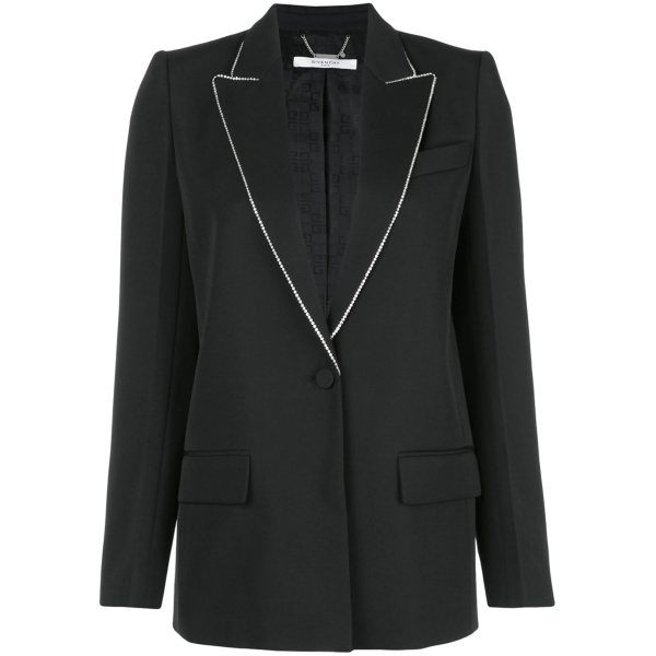 embellished lapel blazer