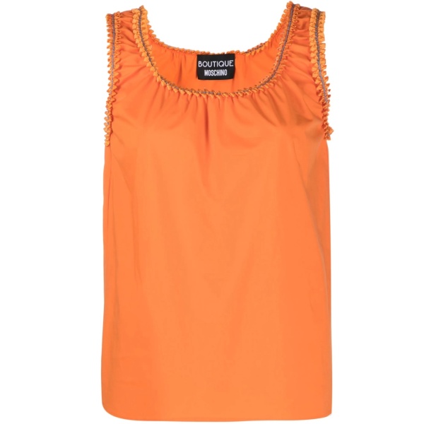 embellished-trim tank top
