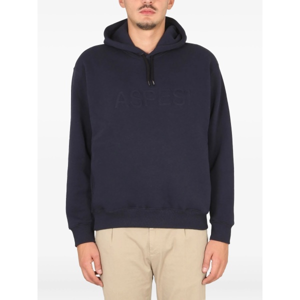 embossed-logo hoodie