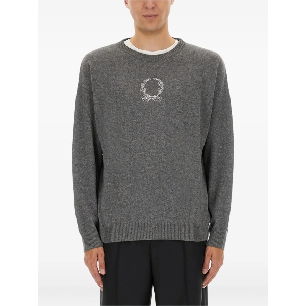 embroidered crew-neck sweater