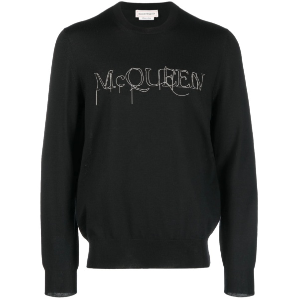 embroidered-logo cotton jumper