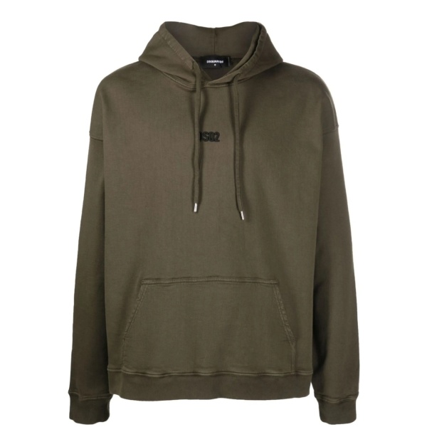 embroidered-logo detail hoodie