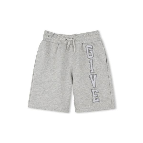 embroidered logo fleece shorts