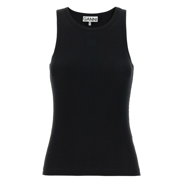 embroidered-logo top