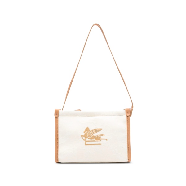 embroidered top-handle bag