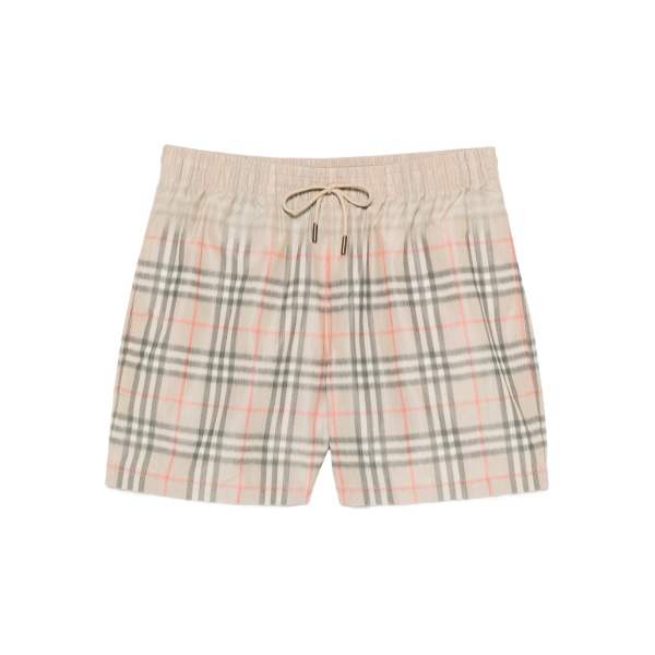 faded checked swim shorts
