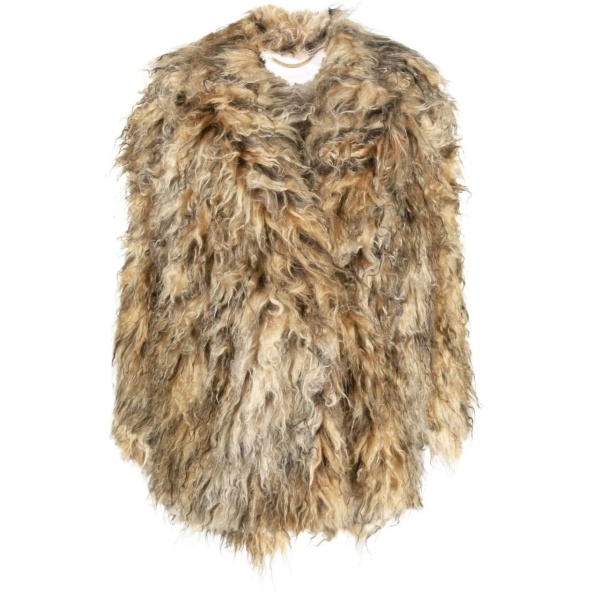 faux-fur oversize coat