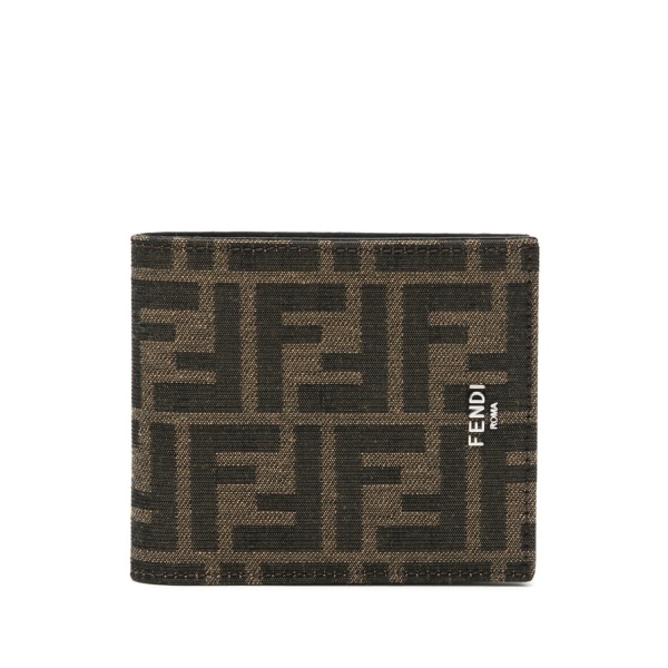FF-jacquard leather wallet
