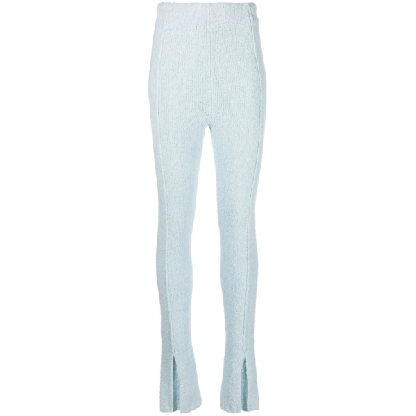 flared-cuff knitted trousers