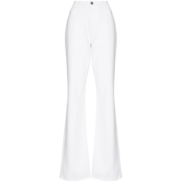 flared high-waisted jeans