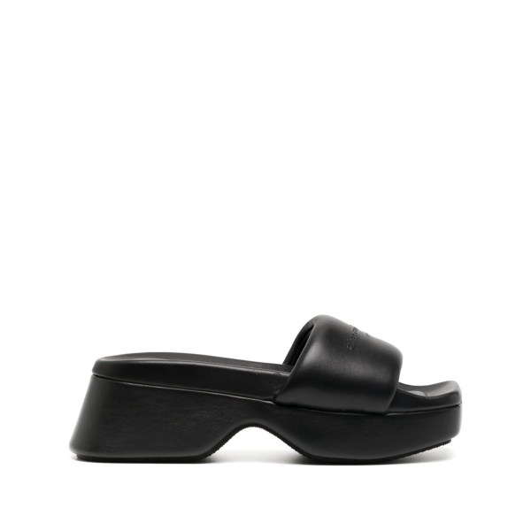 Float logo-debossed platform slides