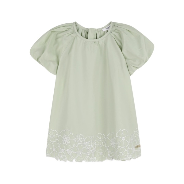 floral-embroidered dress