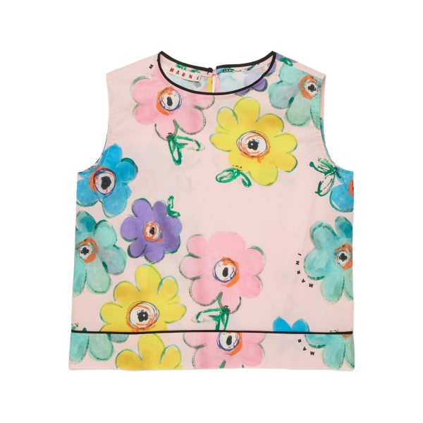 floral-print blouse