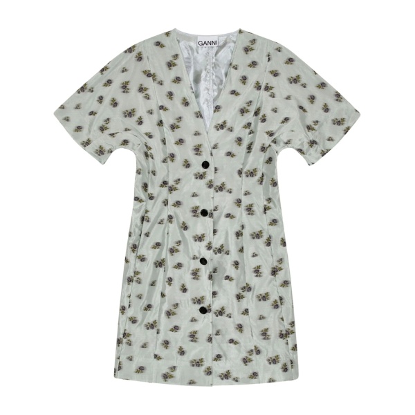 floral print buttoned minidress