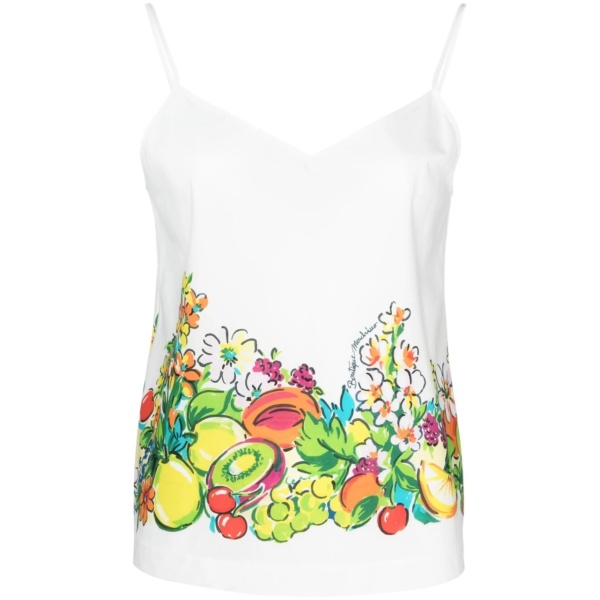 floral-print cotton top