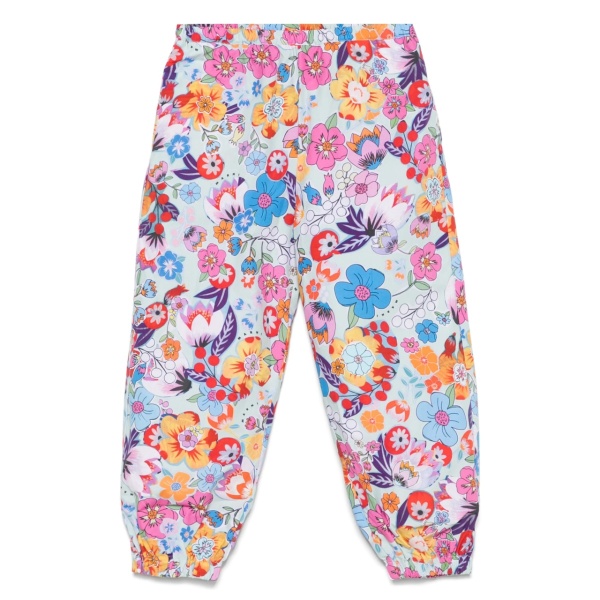 floral-print trousers