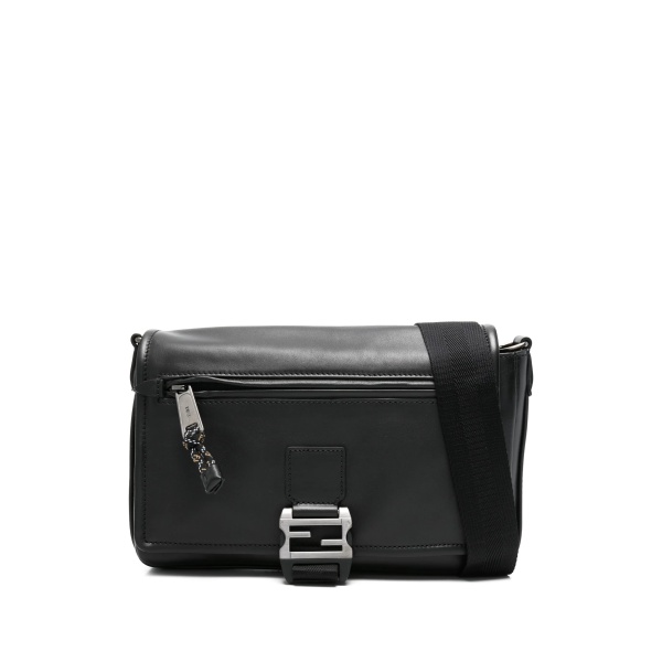 Flux buckle leather messenger bag