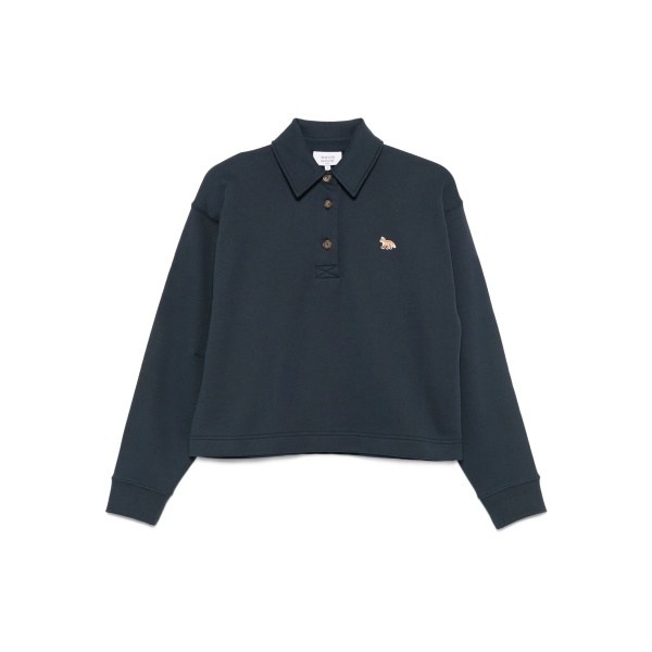 fox-embroidered polo top