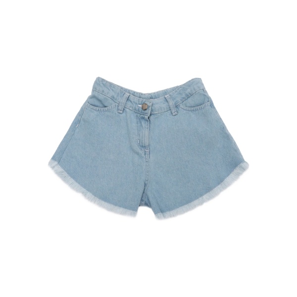frayed-hem denim shorts