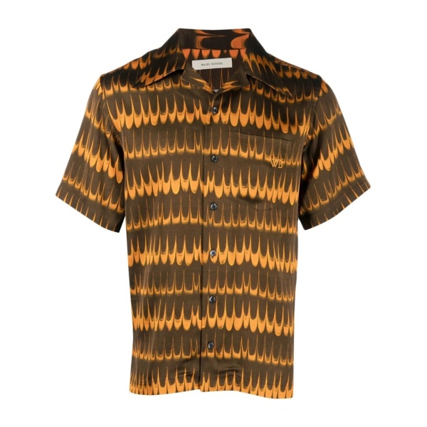 geometric-print short-sleeve shirt