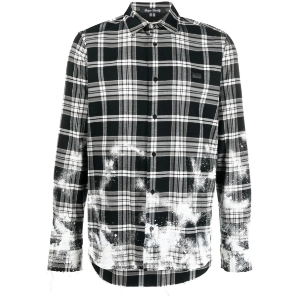 Gothic Plein checked cotton shirt