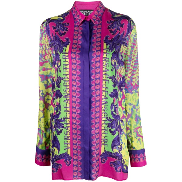 graphic-print long-sleeve shirt