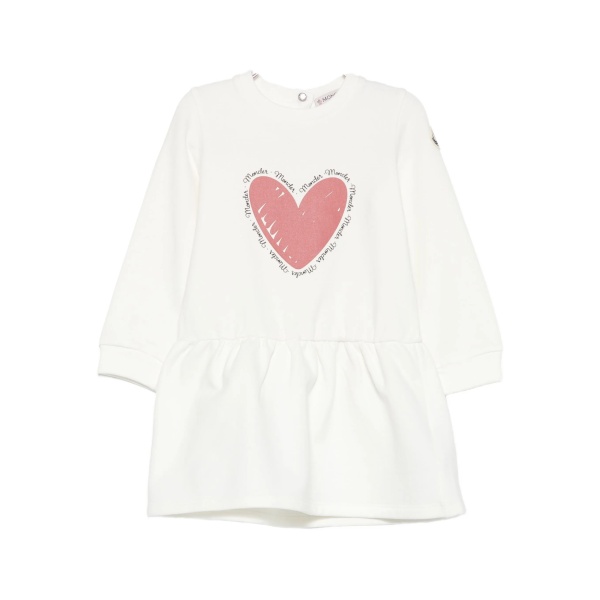 heart-print ruffled dress