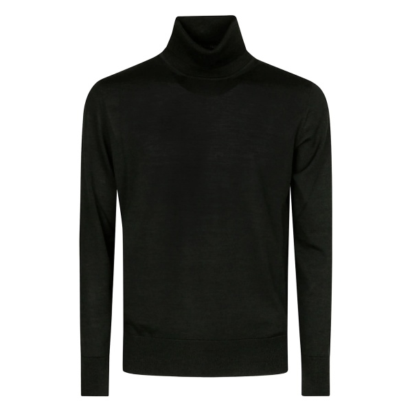 high-neck wool sweater