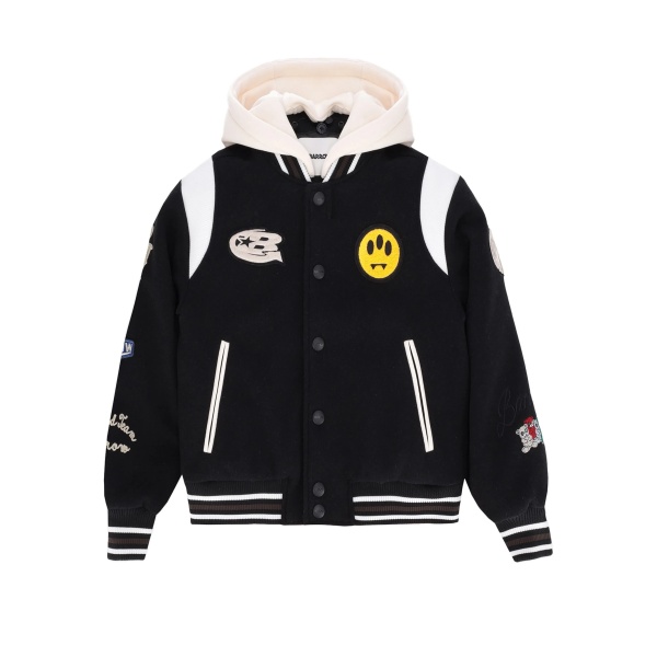 hooded varsity jacket