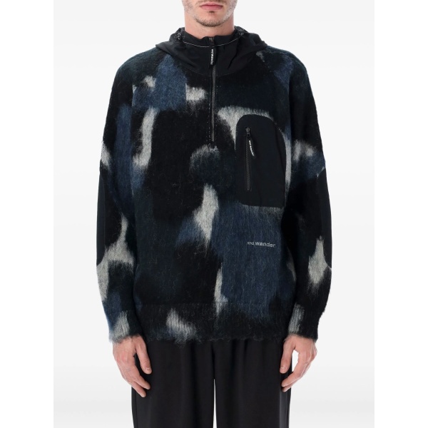 hooded zip sweater
