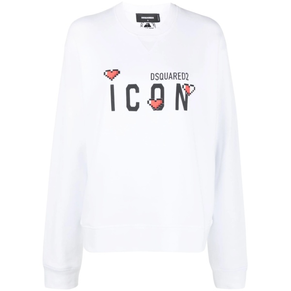 Icon-print cotton sweatshirt