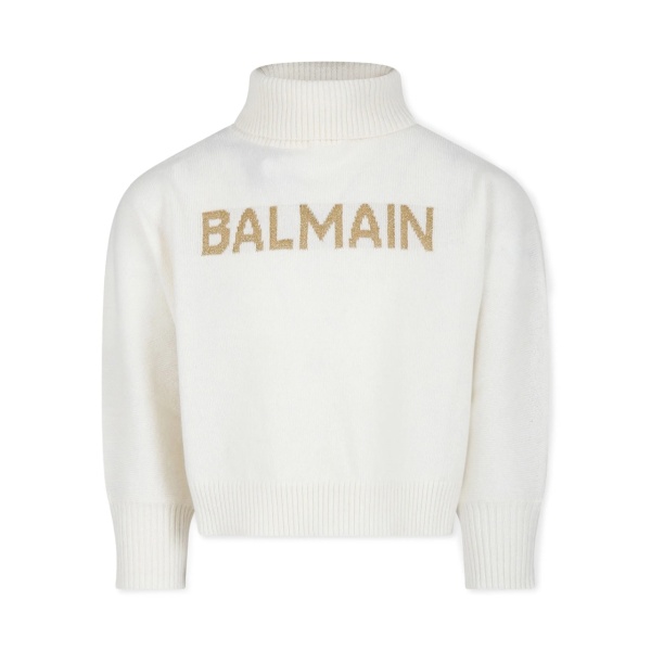 intarsia-knit logo sweater