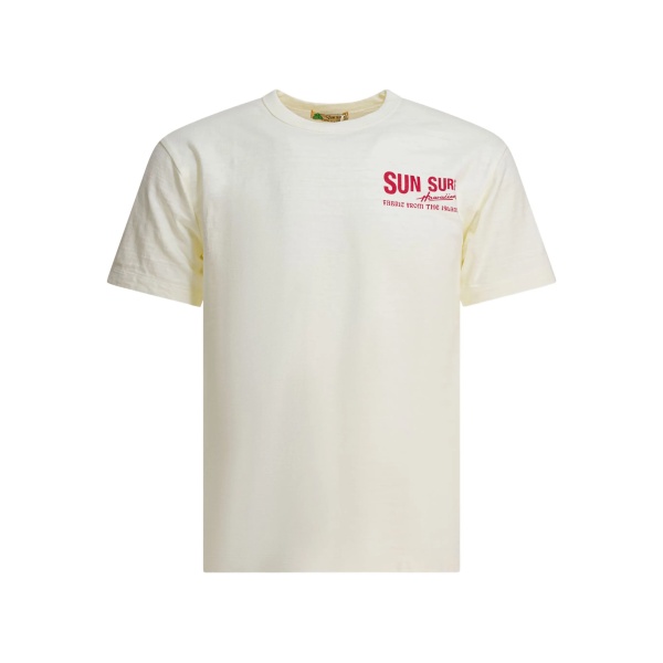 island-design cotton T-shirt
