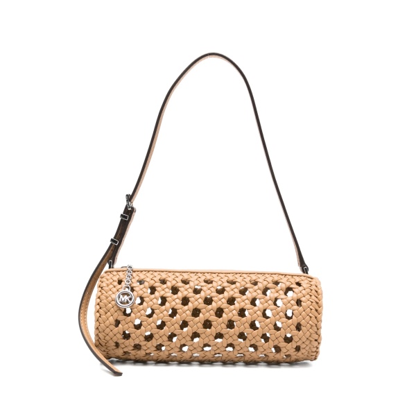 Izzy woven cylinder shoulder bag