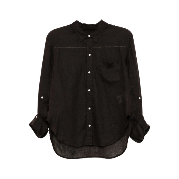 Kayla Shrunken linen shirt