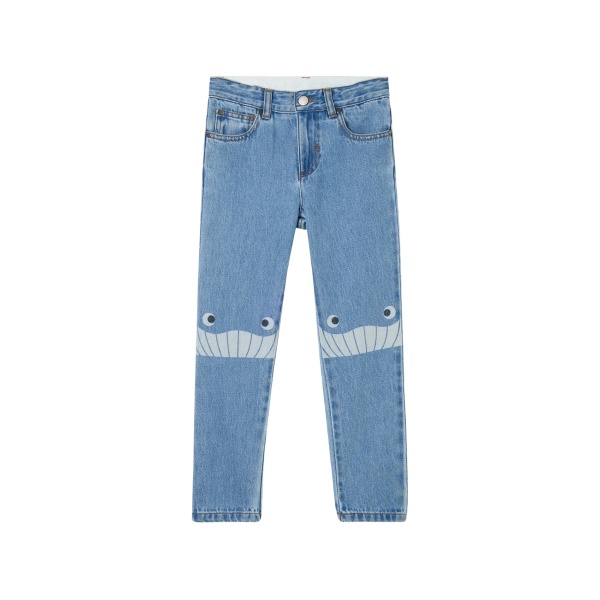knee-graphic jeans