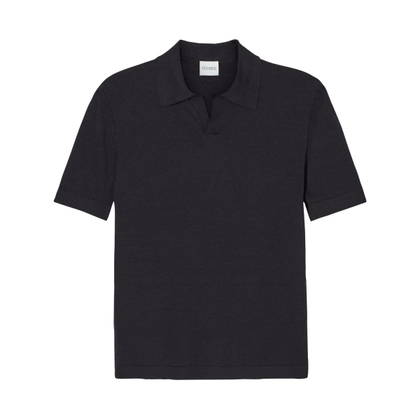 knit polo shirt