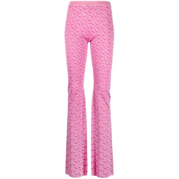 La Greca jacquard flared trousers
