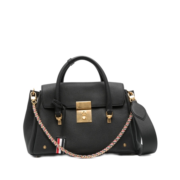 leather chain-strap shoulder bag