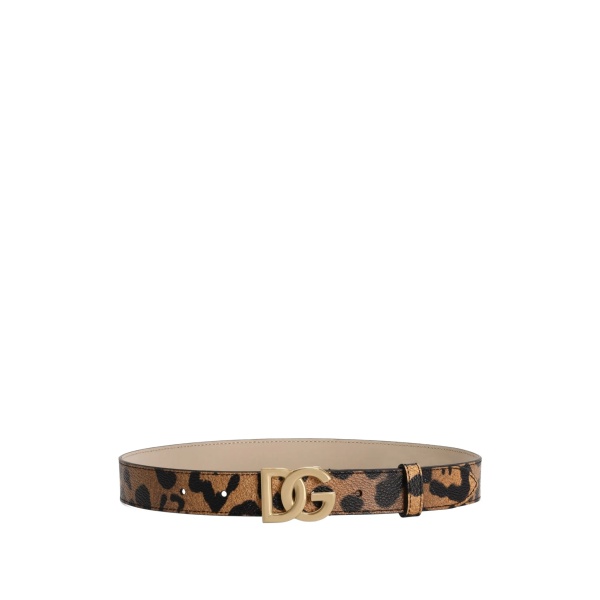 leopard-print logo belt