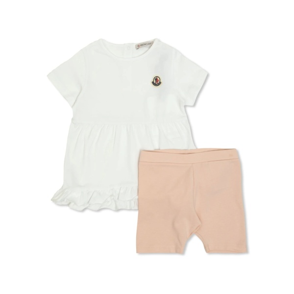 logo-appliqué shorts set