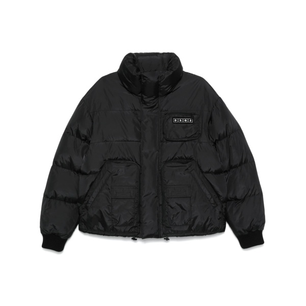 logo-appliquéd puffer jacket