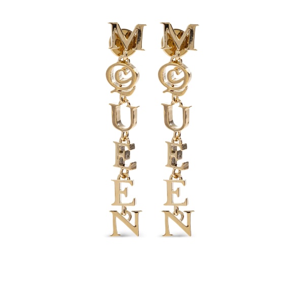 logo-charm earrings