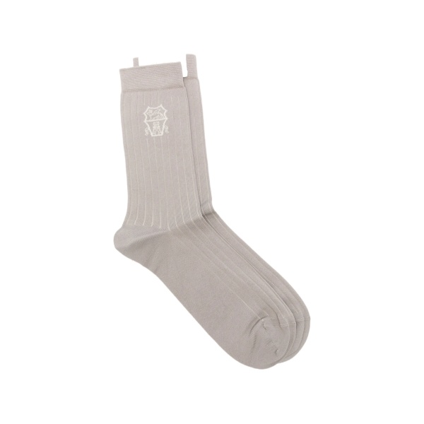 logo-detail ribbed-knit socks