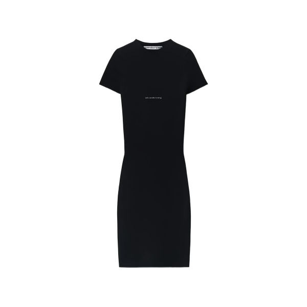 logo-detail short-sleeve crewneck mini dress