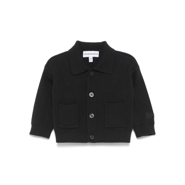 logo-embroidered cardigan