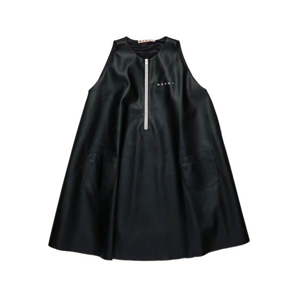 logo-embroidered dress